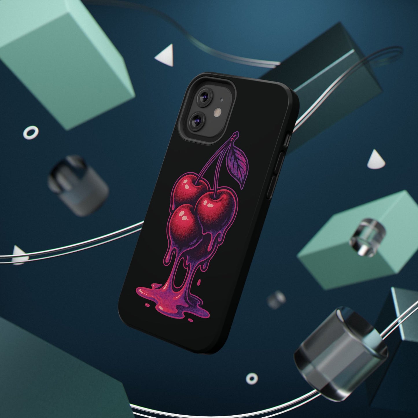 Impact-Resistant Cherry Phone Case, Cute Cherry Phone Cover, Stylish Phone Protector, Fun Phone Case, Unique Gift for Teens