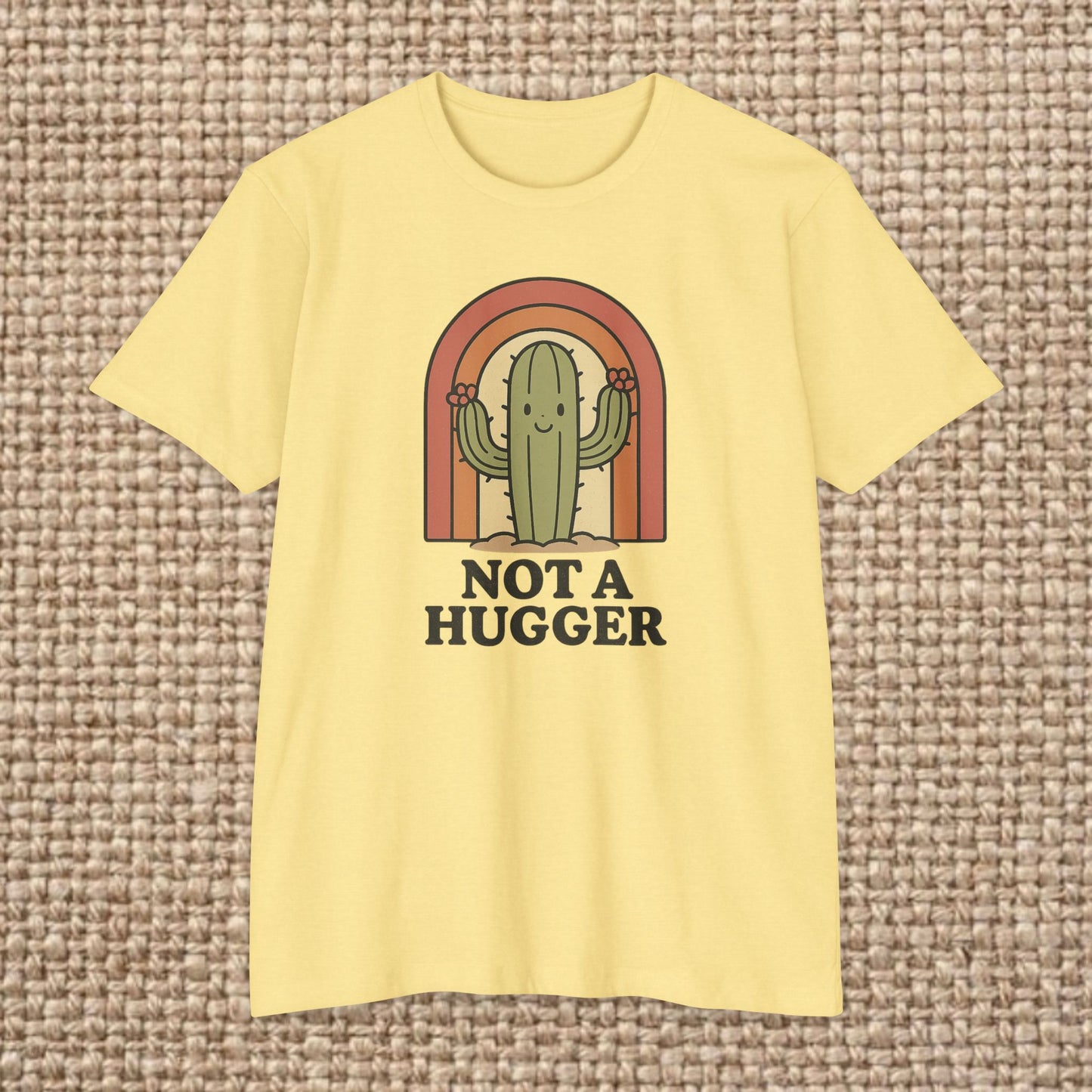 Cactus Humor Tee, Funny Cactus Shirt, Not a Hugger T-shirt, Unisex Casual Wear, Gift for Introverts