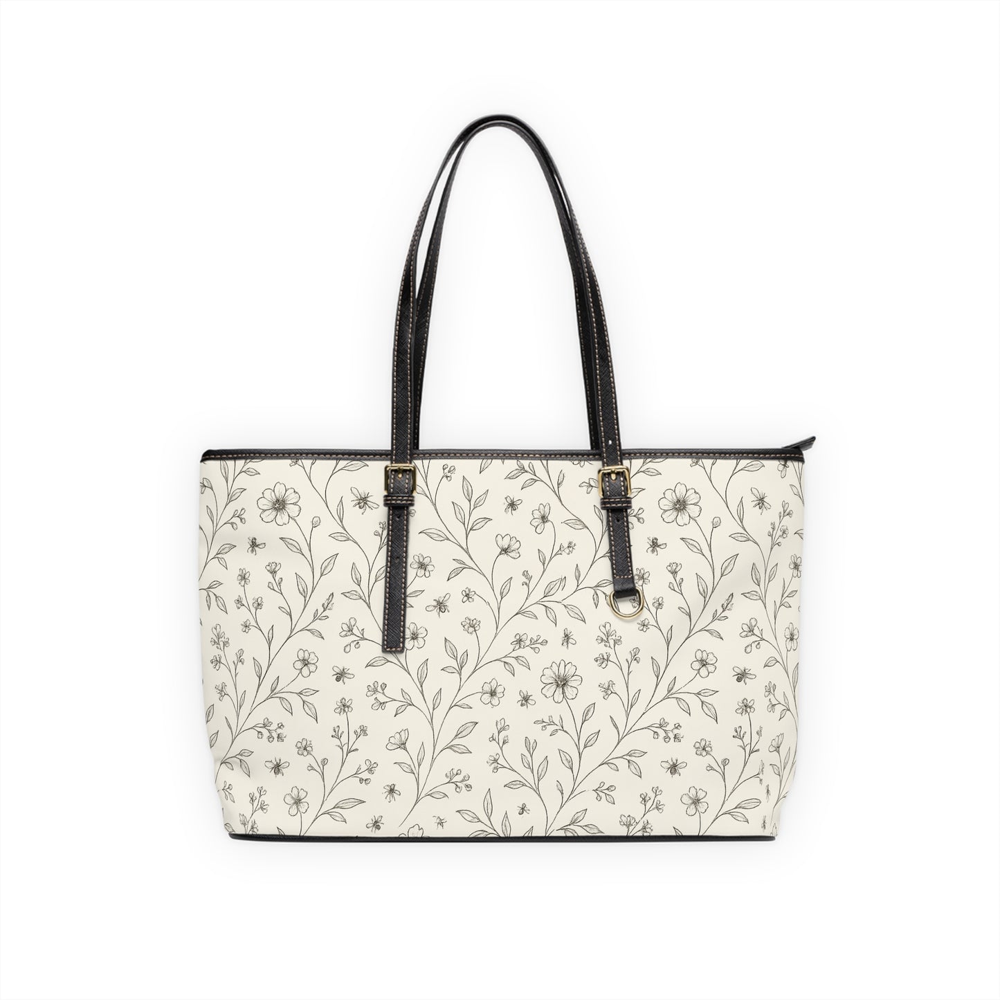 Floral PU Leather Shoulder Bag - Stylish Handbag for Everyday Use, Chic Tote for Work, Travel, Casual Outings, Gifts, Eco-Friendly