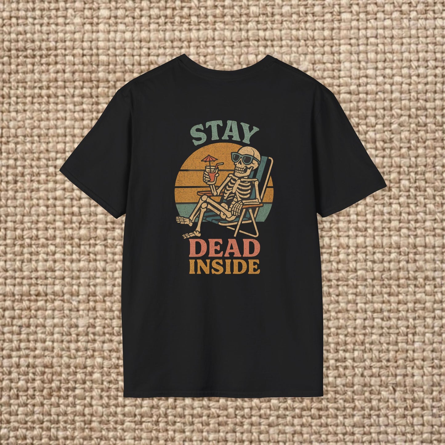 Stay Dead Inside Skeleton T-Shirt, Casual Wear, Halloween Costume, Unisex Gift, Summer Vibes, Funny Graphic Tee