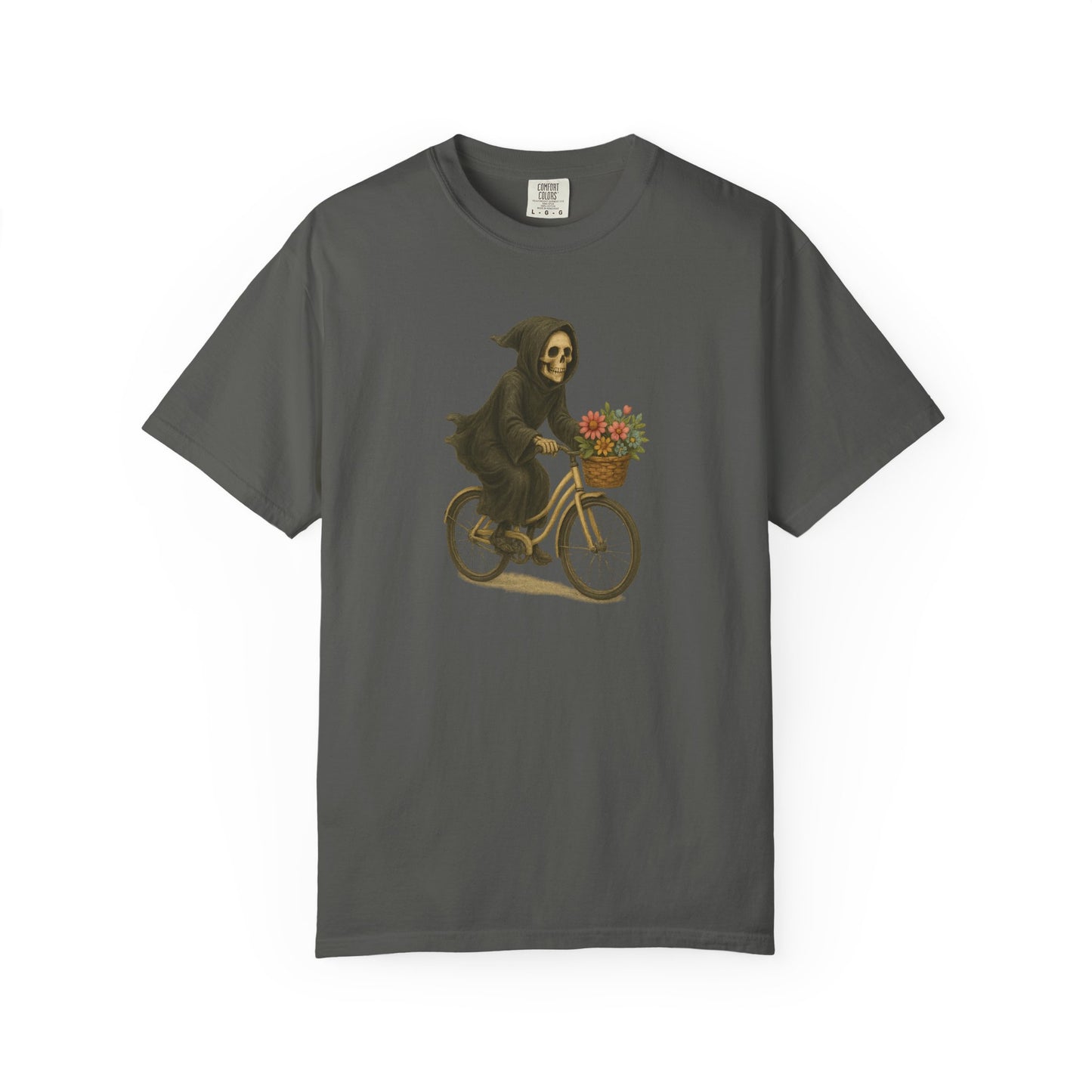 Charming Grim Reaper T-Shirt, Unisex Oversized Tee for Halloween
