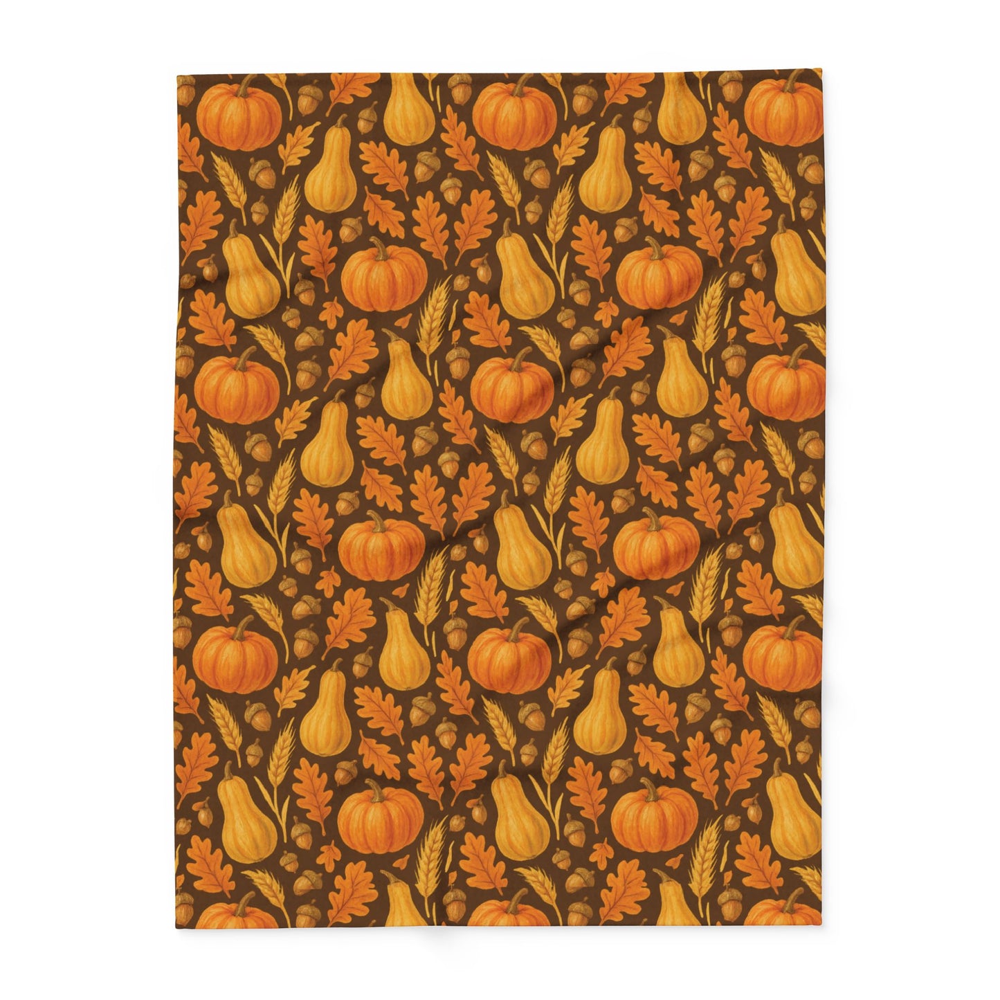 Cozy Autumn Fleece Blanket - Pumpkin and Gourd Design, Fall Decor, Halloween Gift, Warm Throw, Seasonal Home Accessory, Thanksgiving