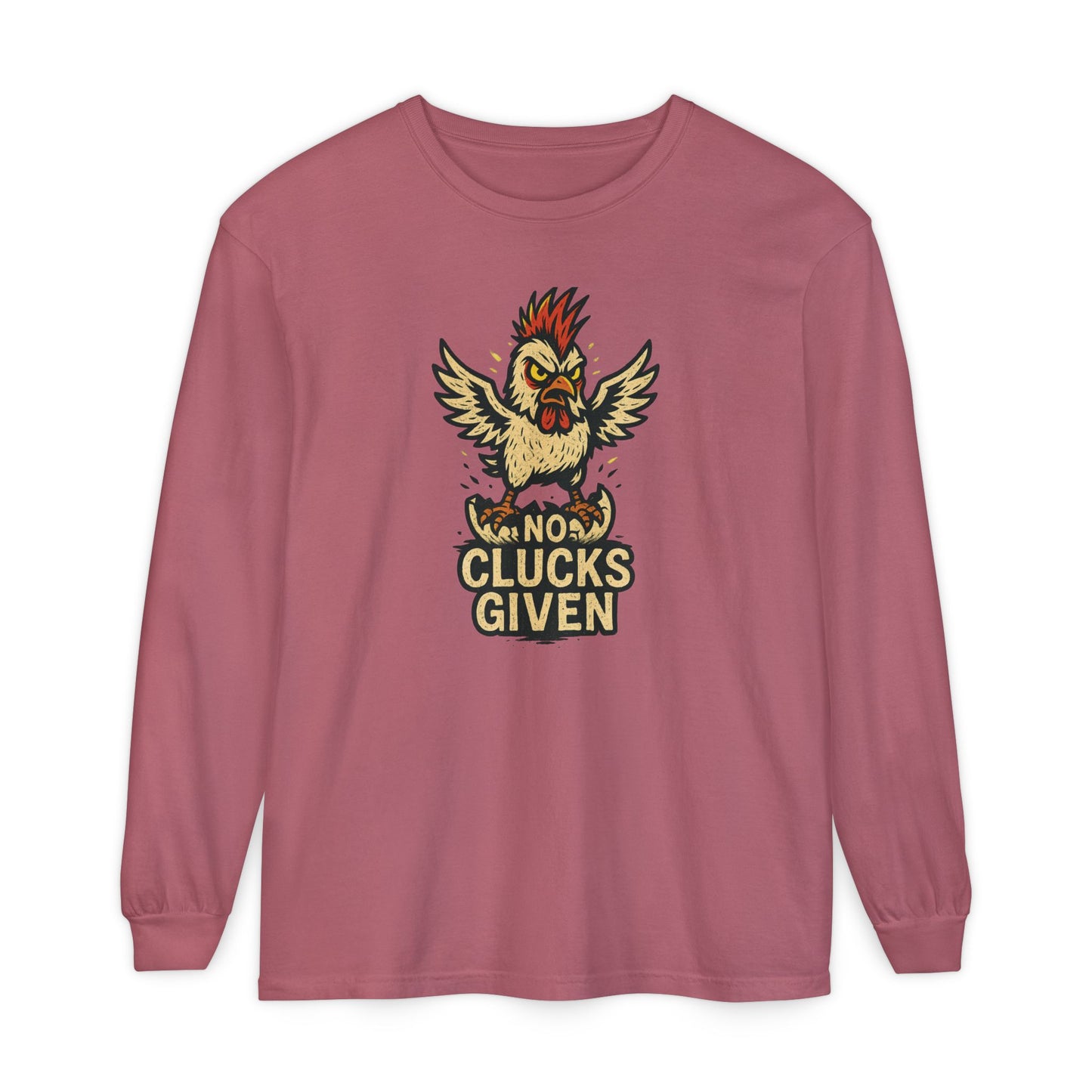 Funny Chicken T-Shirt, Unisex Long Sleeve Tee, Clucks Given Shirt, Gift for Farmers, Humor Apparel, Casual Wear