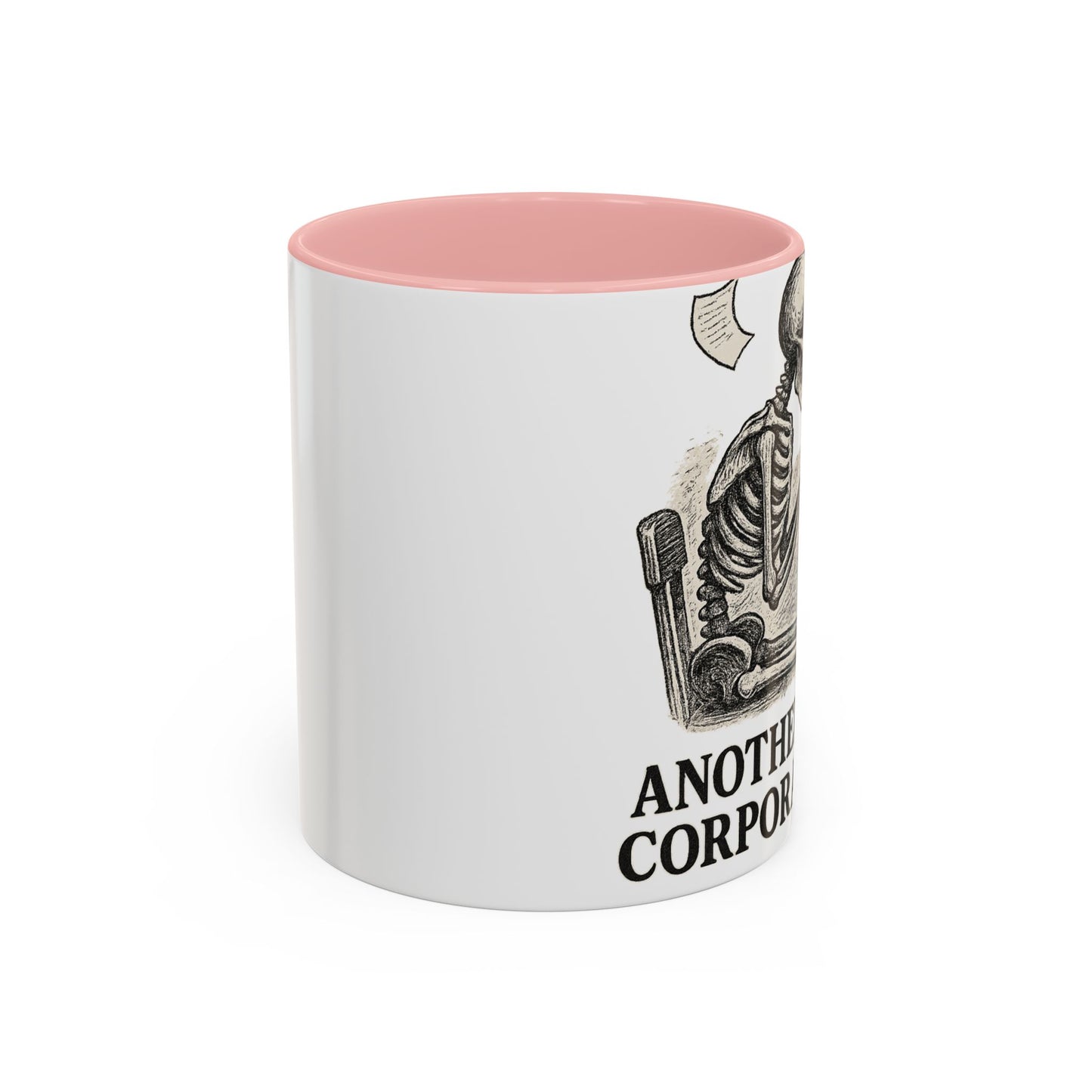 Corporate Humor Coffee Mug, Funny Office Gift, Skeleton Mug, Halloween Decor, Work From Home Coffee Cup, sarcastic office mug