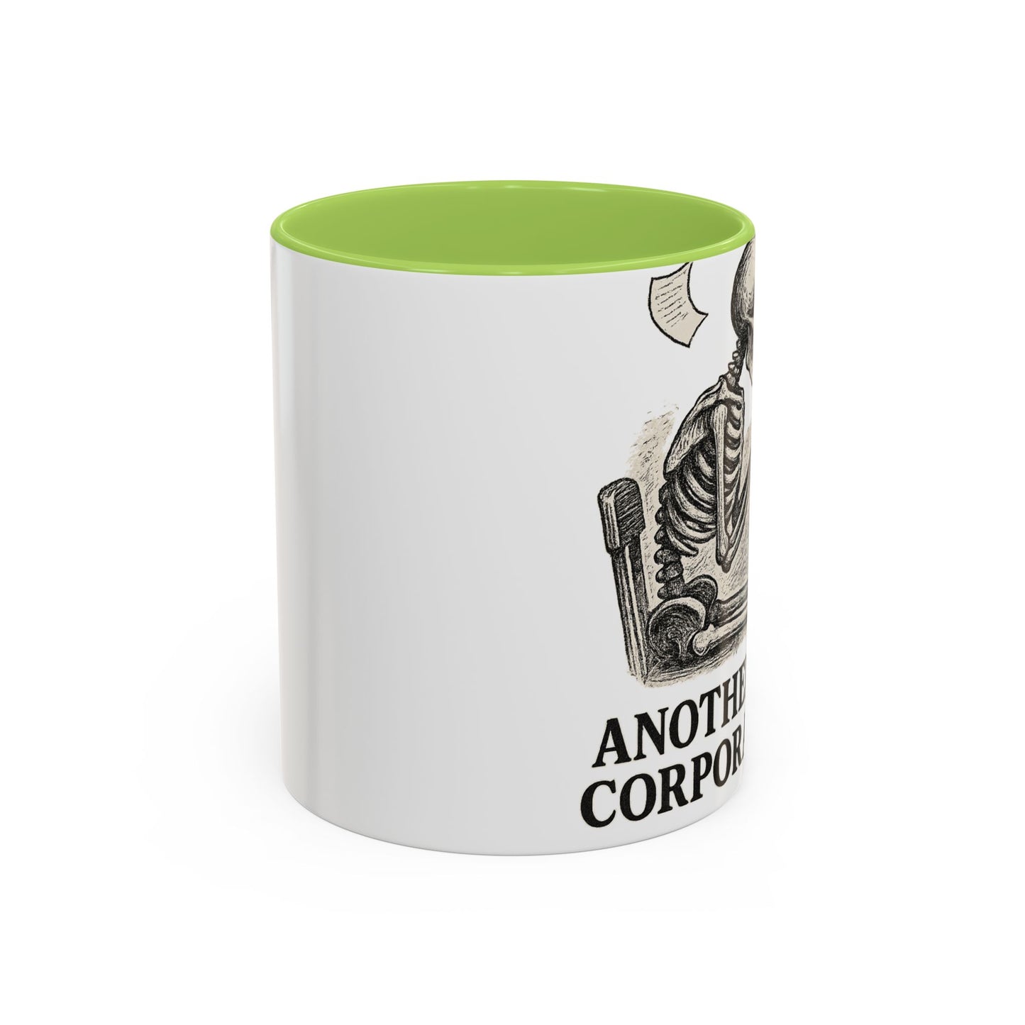 Corporate Humor Coffee Mug, Funny Office Gift, Skeleton Mug, Halloween Decor, Work From Home Coffee Cup, sarcastic office mug
