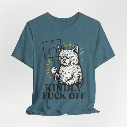 Funny Cat Kind Message Tee, Unisex Jersey Short Sleeve Tee, Cat Lover Gift, Humorous T-Shirt, Casual Wear, Everyday Humor