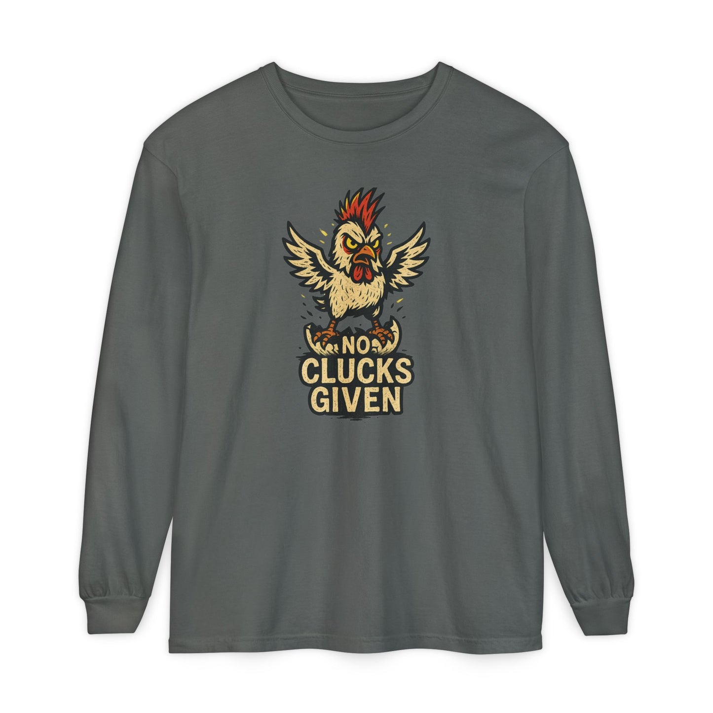 Funny Chicken T-Shirt, Unisex Long Sleeve Tee, Clucks Given Shirt, Gift for Farmers, Humor Apparel, Casual Wear