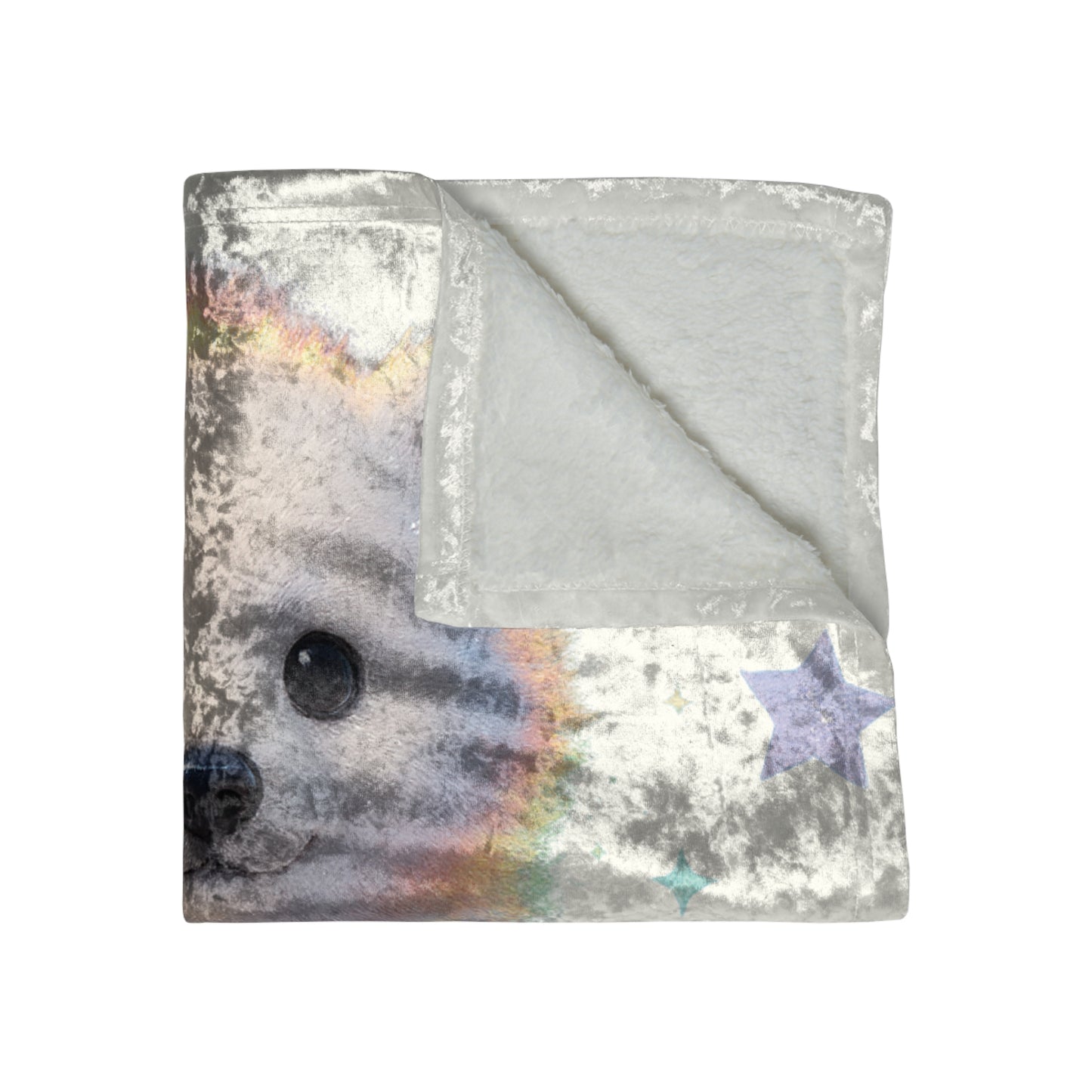 Cozy Polar Bear Crushed Velvet Blanket, Soft Throw for Kids, Nursery Decor, Baby Shower Gift, Winter Cozy Gift