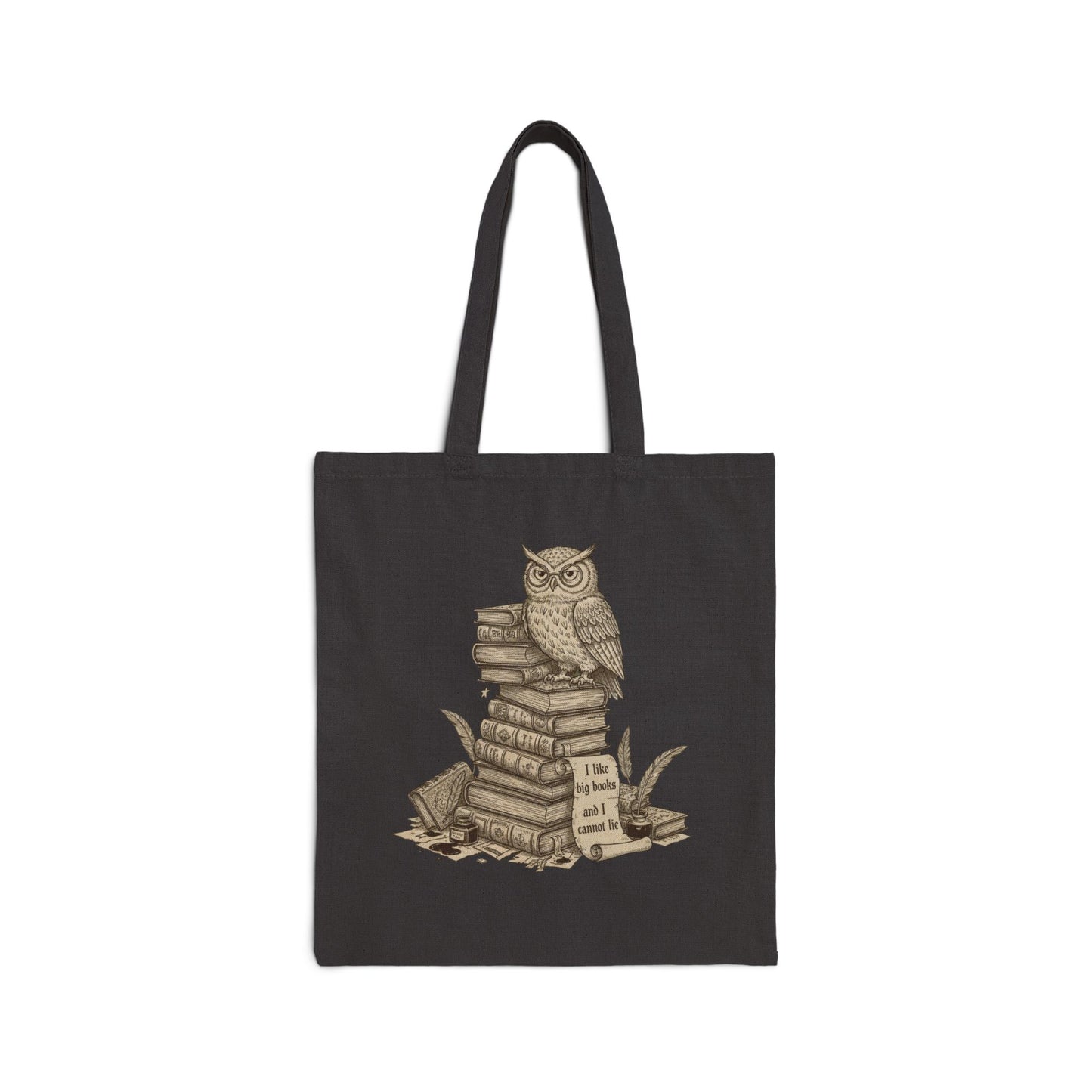 Literary Owl “ I like big books, and I cannot lie”  Tote Bag | Eco-Friendly Cotton Bag