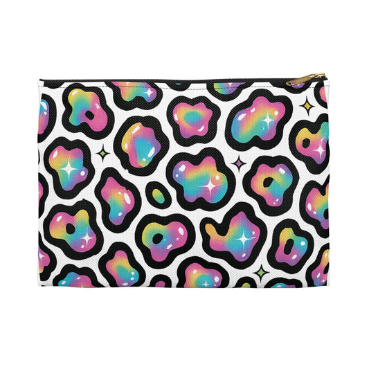 Colorful Leopard Print Accessory Pouch, Cute Makeup Bag, Trendy Organizing Pouch, Gifts for Animal Lovers, Fun Party Favors