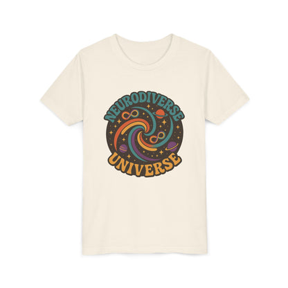 Neurodiverse Universe Youth Tee, Cool Children's T-Shirt, Educational Apparel, Gift for Kids, Space-themed Youth Shirt