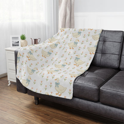 Cozy Duck Minky Blanket - Cute Baby Blanket, Nursery Decor, Gift for New Parents, Playtime Comfort, Soft Baby Gifts