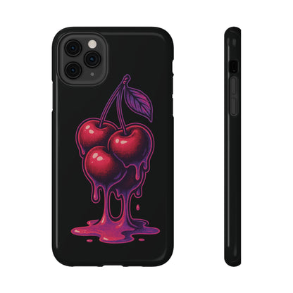 Impact-Resistant Cherry Phone Case, Cute Cherry Phone Cover, Stylish Phone Protector, Fun Phone Case, Unique Gift for Teens