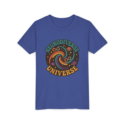 Neurodiverse Universe Youth Tee, Cool Children's T-Shirt, Educational Apparel, Gift for Kids, Space-themed Youth Shirt