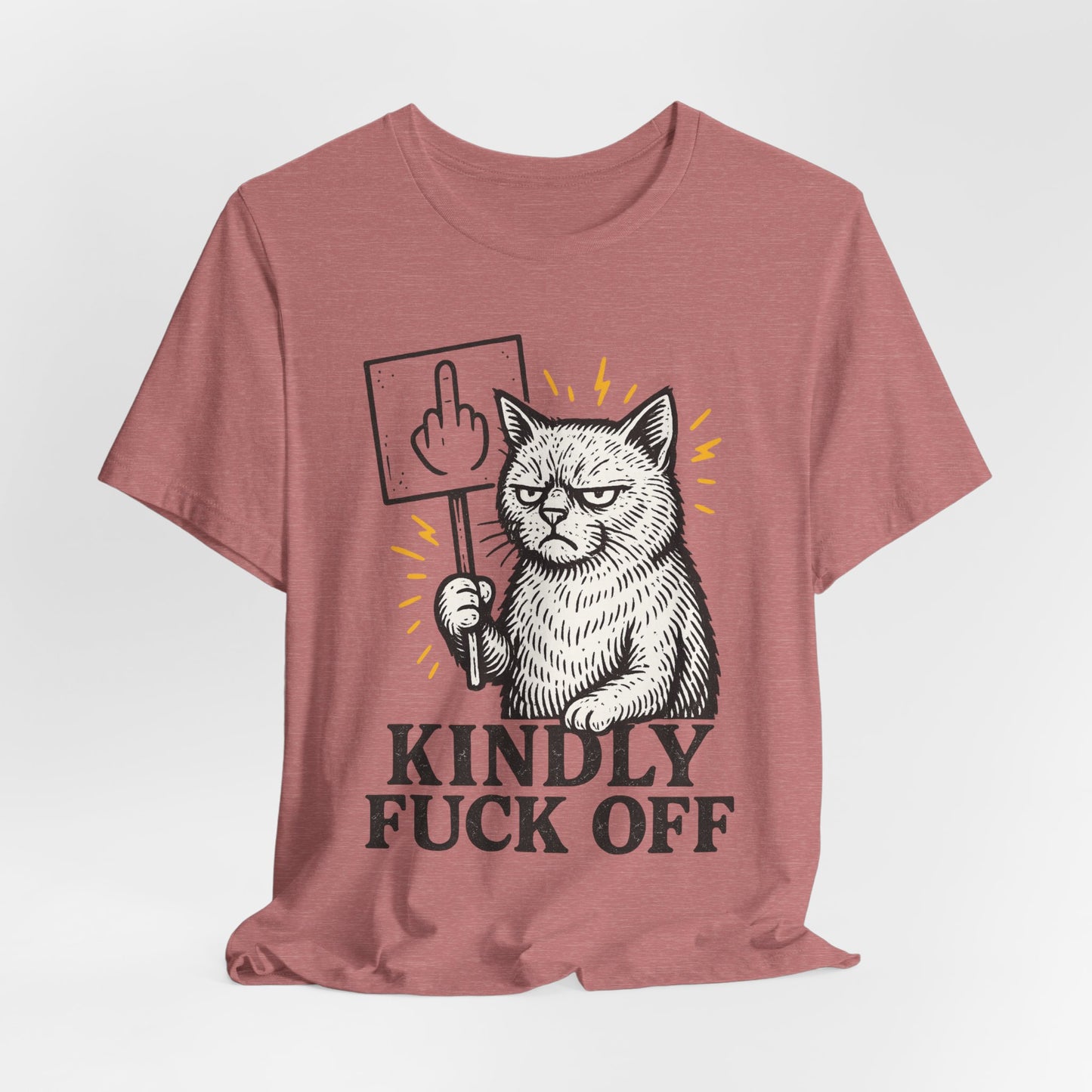 Funny Cat Kind Message Tee, Unisex Jersey Short Sleeve Tee, Cat Lover Gift, Humorous T-Shirt, Casual Wear, Everyday Humor