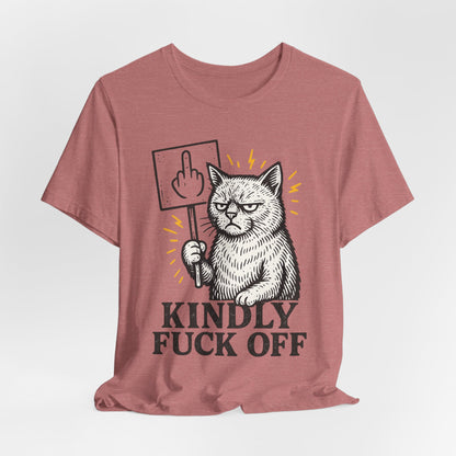 Funny Cat Kind Message Tee, Unisex Jersey Short Sleeve Tee, Cat Lover Gift, Humorous T-Shirt, Casual Wear, Everyday Humor