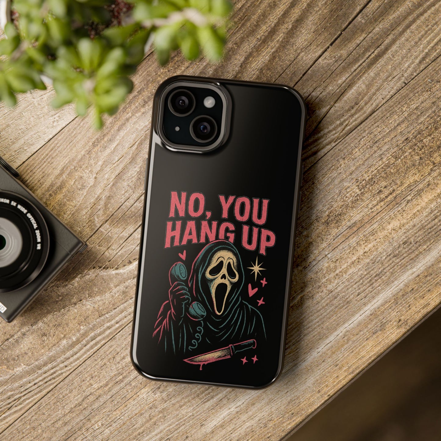 Scream Phone Case - No You Hang Up! | Horror Movie Gift, Goth Aesthetic, Phone Protection, Halloween Decor