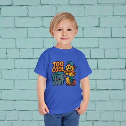 Cool Toddler Tee - "Too Cool for Time Out" - Fun Kids Shirt, Playful Baby Gift, Summer Apparel, Birthday Present, Outdoor Wear