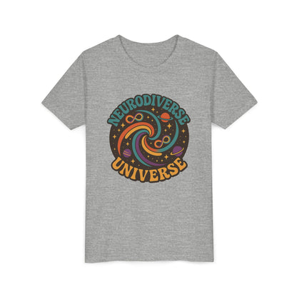 Neurodiverse Universe Youth Tee, Cool Children's T-Shirt, Educational Apparel, Gift for Kids, Space-themed Youth Shirt