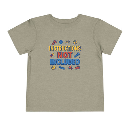 Instructions Not Included Toddler Tee, Cute Toddler T-shirt, Fun Kids Shirt, Summer Outfit, Gift for Kids