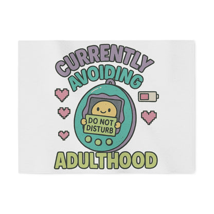 Cozy Sweatshirt Blanket - Currently Avoiding Adulthood, Perfect for Lazy Days, Gifts for Graduates, Birthday Comfort