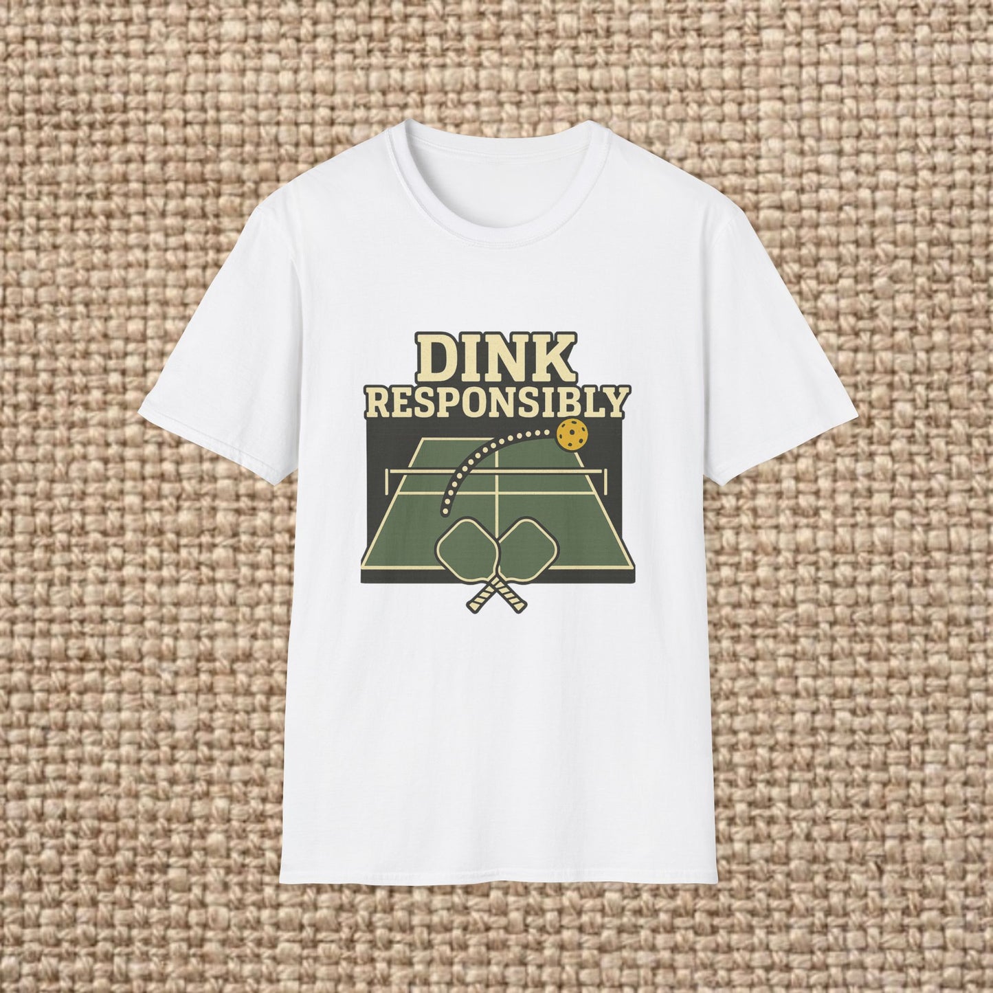 Dink Responsibly T-Shirt - Unisex Softstyle Tee for Pickleball Lovers, Sports Gift, Comfortable Casual Wear, Fun Outdoor, Summer [...]