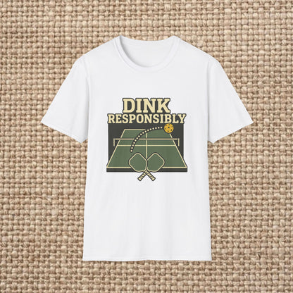 Dink Responsibly T-Shirt - Unisex Softstyle Tee for Pickleball Lovers, Sports Gift, Comfortable Casual Wear, Fun Outdoor, Summer [...]