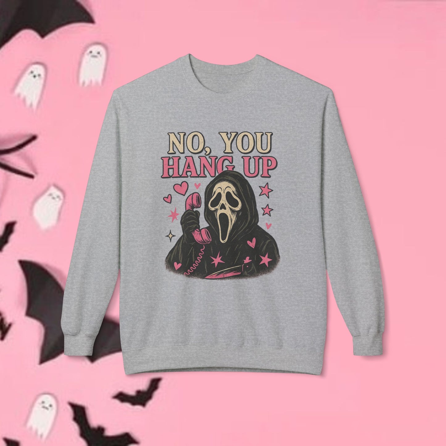 Ghost Face, Crewneck Sweatshirt, Halloween Sweater, Cozy Sweatshirt, Ghost Design, Unisex Pullover, Fun Fall Fashion