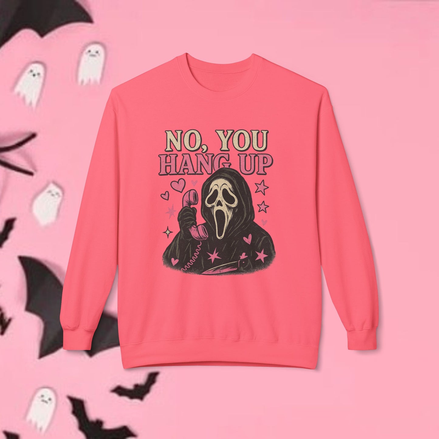 Ghost Face, Crewneck Sweatshirt, Halloween Sweater, Cozy Sweatshirt, Ghost Design, Unisex Pullover, Fun Fall Fashion