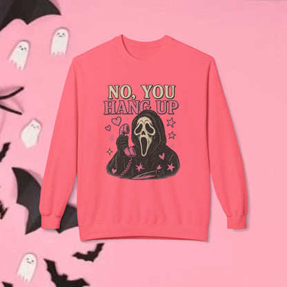 Ghost Face, Crewneck Sweatshirt, Halloween Sweater, Cozy Sweatshirt, Ghost Design, Unisex Pullover, Fun Fall Fashion