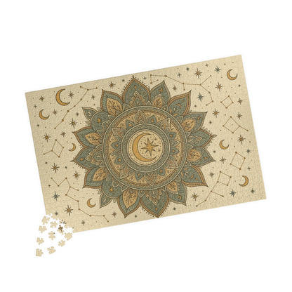 Celestial Mandala Puzzle - 1014 Pieces, Tranquil Decor, Gift for Puzzle Lovers, Starry Night Activity, Home Entertainment