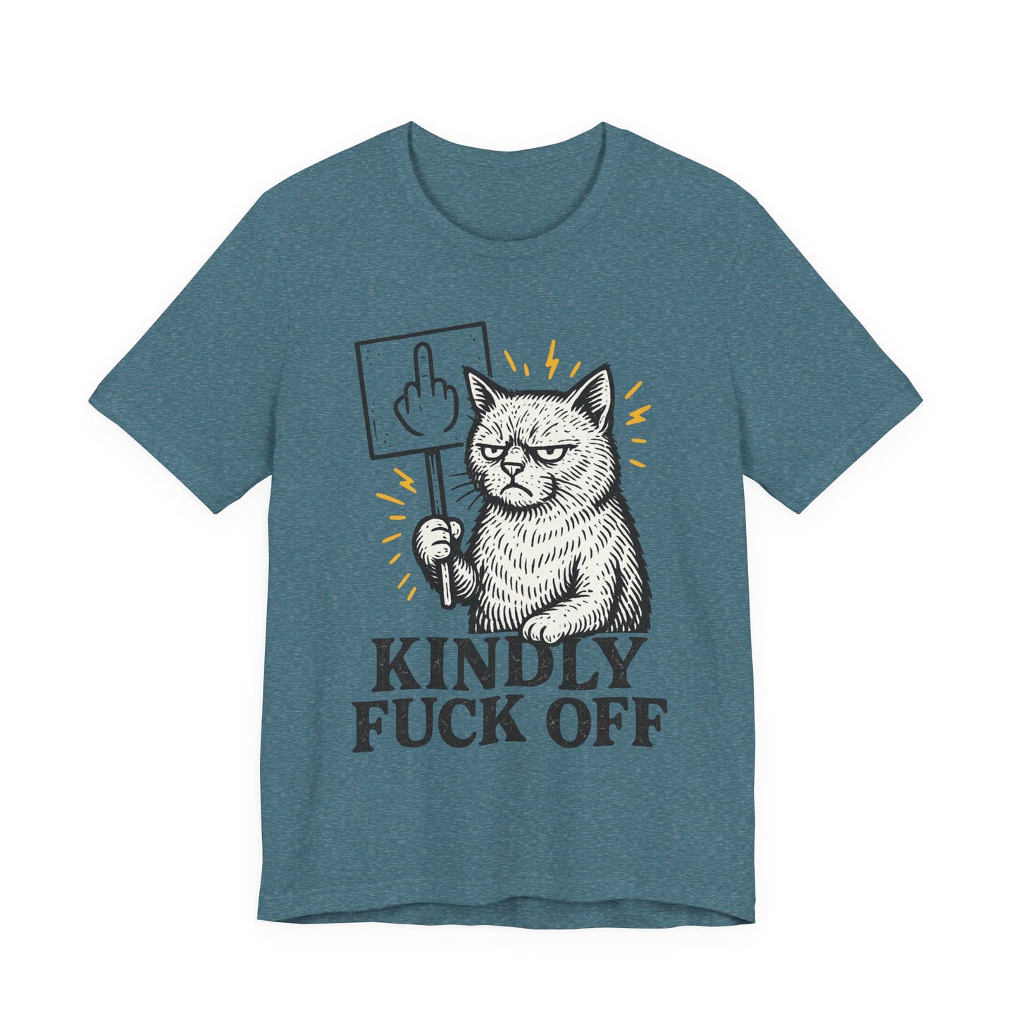 Funny Cat Kind Message Tee, Unisex Jersey Short Sleeve Tee, Cat Lover Gift, Humorous T-Shirt, Casual Wear, Everyday Humor