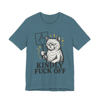 Funny Cat Kind Message Tee, Unisex Jersey Short Sleeve Tee, Cat Lover Gift, Humorous T-Shirt, Casual Wear, Everyday Humor