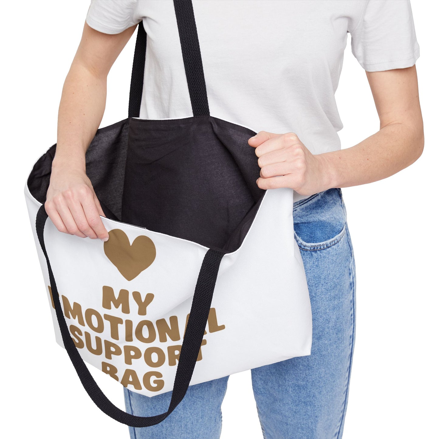 Emotional Support Weekender Tote Bag, Travel Tote, Beach Bag, Gift for Friends, Weekend Getaway Bag, Self-Care Essential