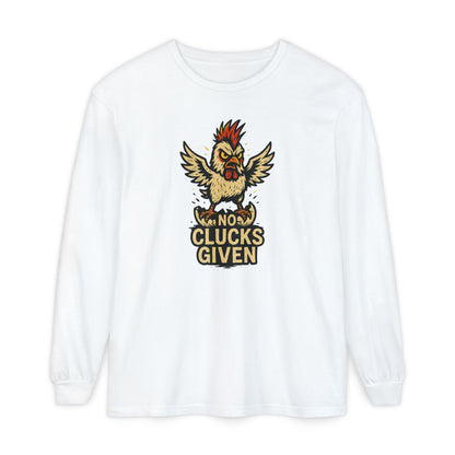 Funny Chicken T-Shirt, Unisex Long Sleeve Tee, Clucks Given Shirt, Gift for Farmers, Humor Apparel, Casual Wear
