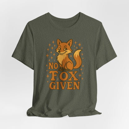 Funny Fox Graphic Tee, No Fox Given T-Shirt, Cute Animal Lover Shirt, Gift for Nature Enthusiasts, Casual Wear for Animal Lovers