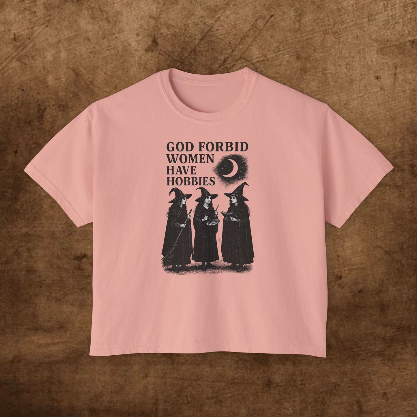 Spooky Women's Boxy Tee, Halloween Shirt, Witchy Vibes Tee, Gift for Witches, Casual Witch Merchandise