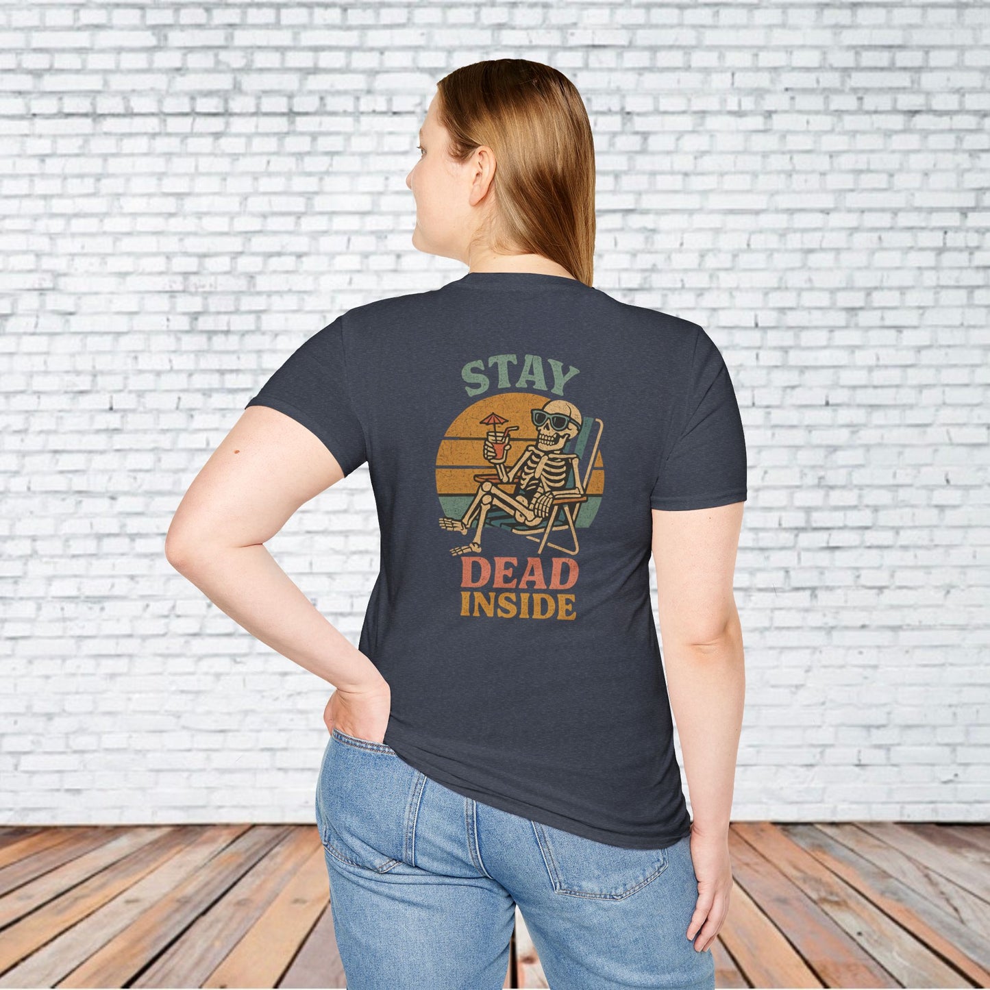 Stay Dead Inside Skeleton T-Shirt, Casual Wear, Halloween Costume, Unisex Gift, Summer Vibes, Funny Graphic Tee