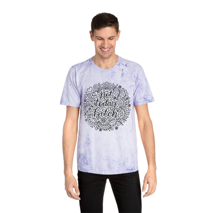 Colorful Graphic Tee for Relaxed Days, Not Today Bitch Shirt, Unisex Tie-Dye T-Shirt, Casual Everyday Wear, Quirky Gift Idea