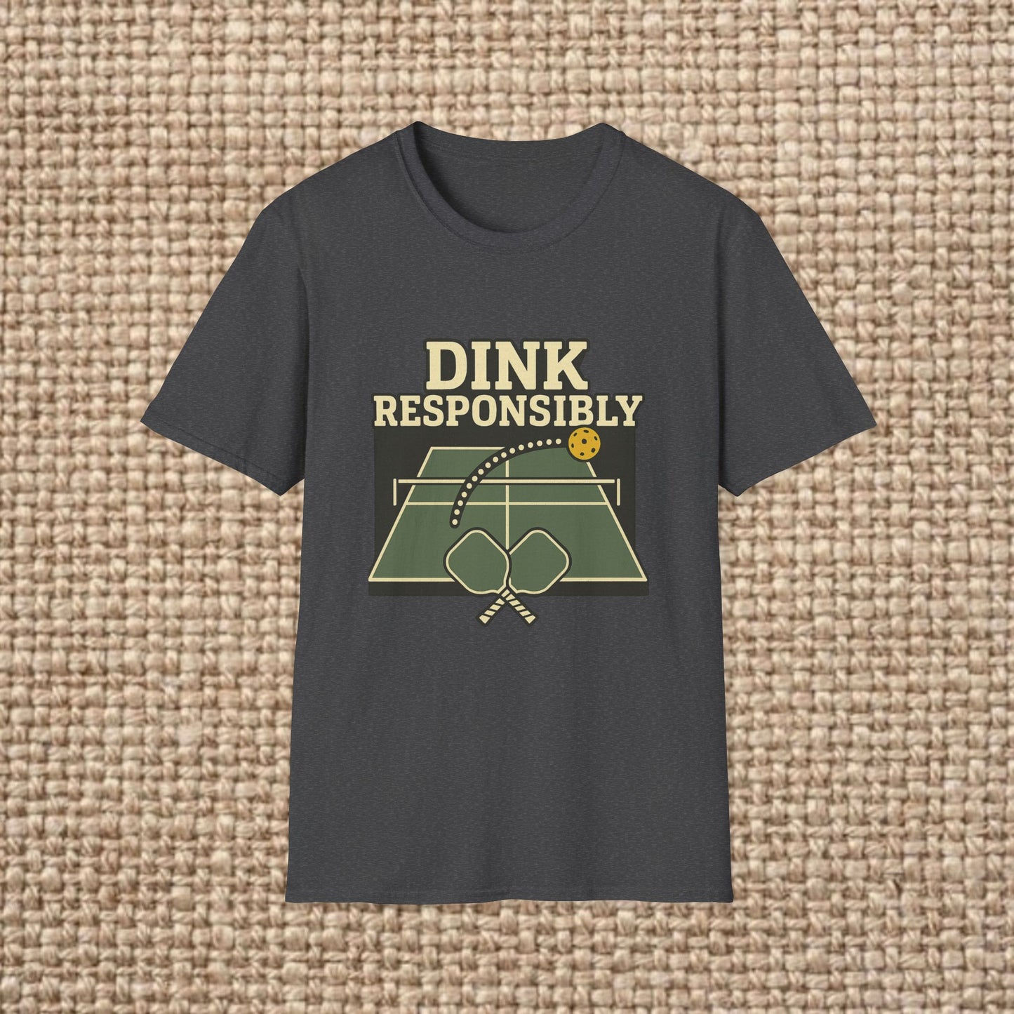 Dink Responsibly T-Shirt - Unisex Softstyle Tee for Pickleball Lovers, Sports Gift, Comfortable Casual Wear, Fun Outdoor, Summer [...]