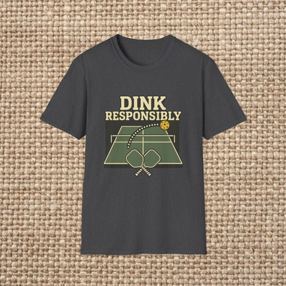 Dink Responsibly T-Shirt - Unisex Softstyle Tee for Pickleball Lovers, Sports Gift, Comfortable Casual Wear, Fun Outdoor, Summer [...]