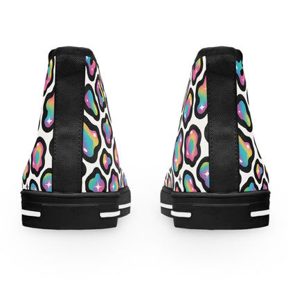 Colorful Leopard Print Women's High Top Sneakers | Trendy Urban Footwear, Fashion Statement, Casual Stylish Kicks, Gift for Her, [...]