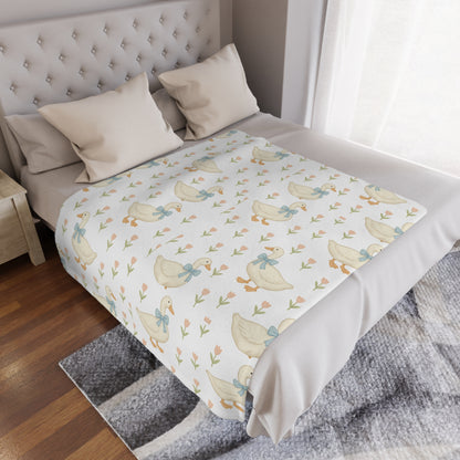 Cozy Duck Minky Blanket - Cute Baby Blanket, Nursery Decor, Gift for New Parents, Playtime Comfort, Soft Baby Gifts