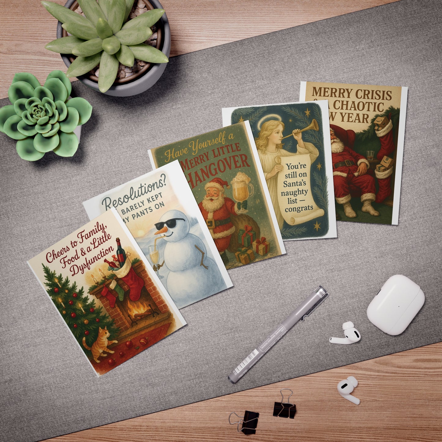 Greeting Cards - Sarcastic Holiday 5-Pack