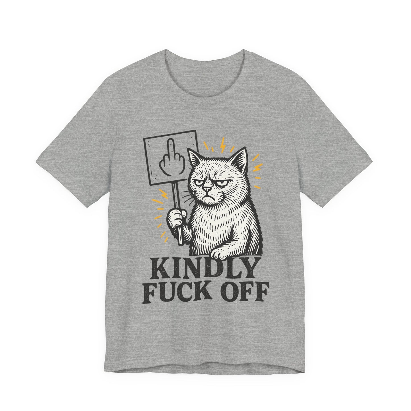 Funny Cat Kind Message Tee, Unisex Jersey Short Sleeve Tee, Cat Lover Gift, Humorous T-Shirt, Casual Wear, Everyday Humor
