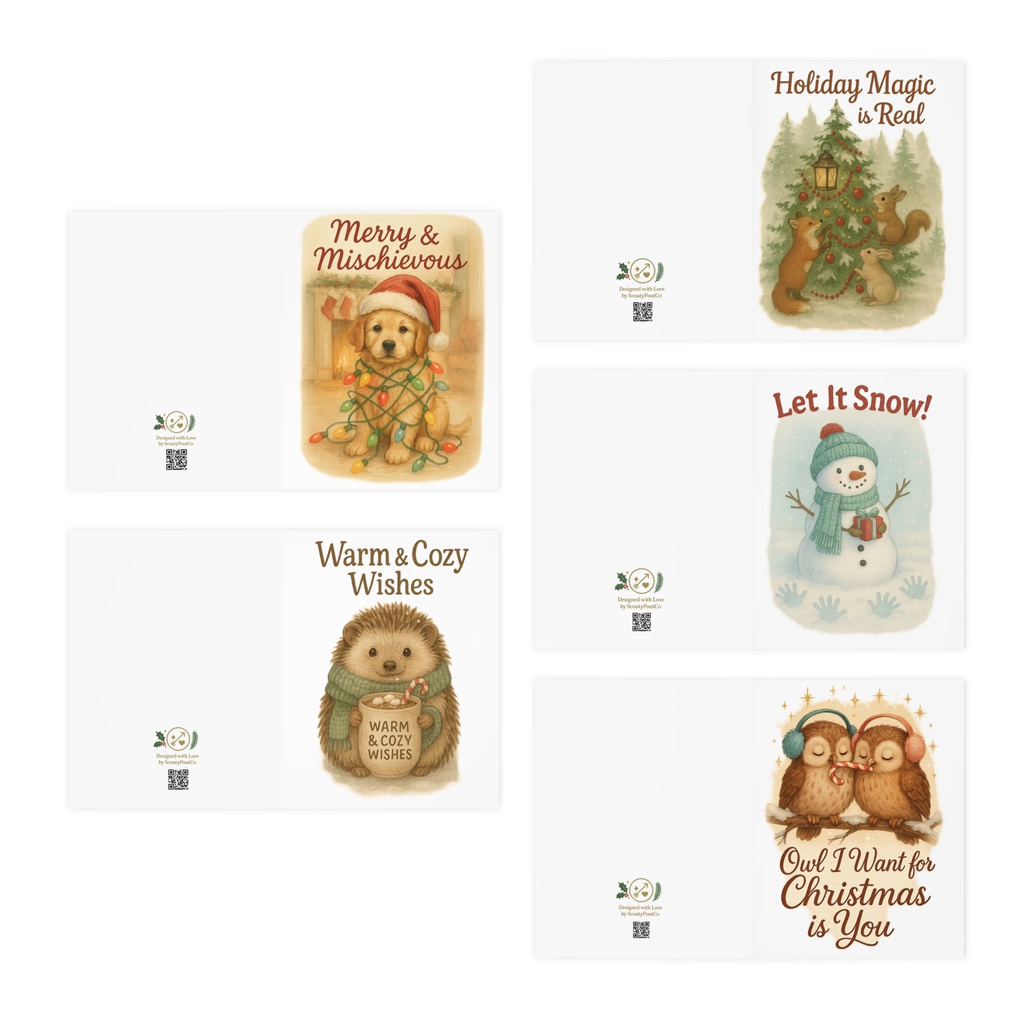 Multi-Design Holiday Greeting Cards | Festive Card Set for Christmas, Cozy Wishes, Winter Celebrations, Seasonal Greetings, Decorative [...]