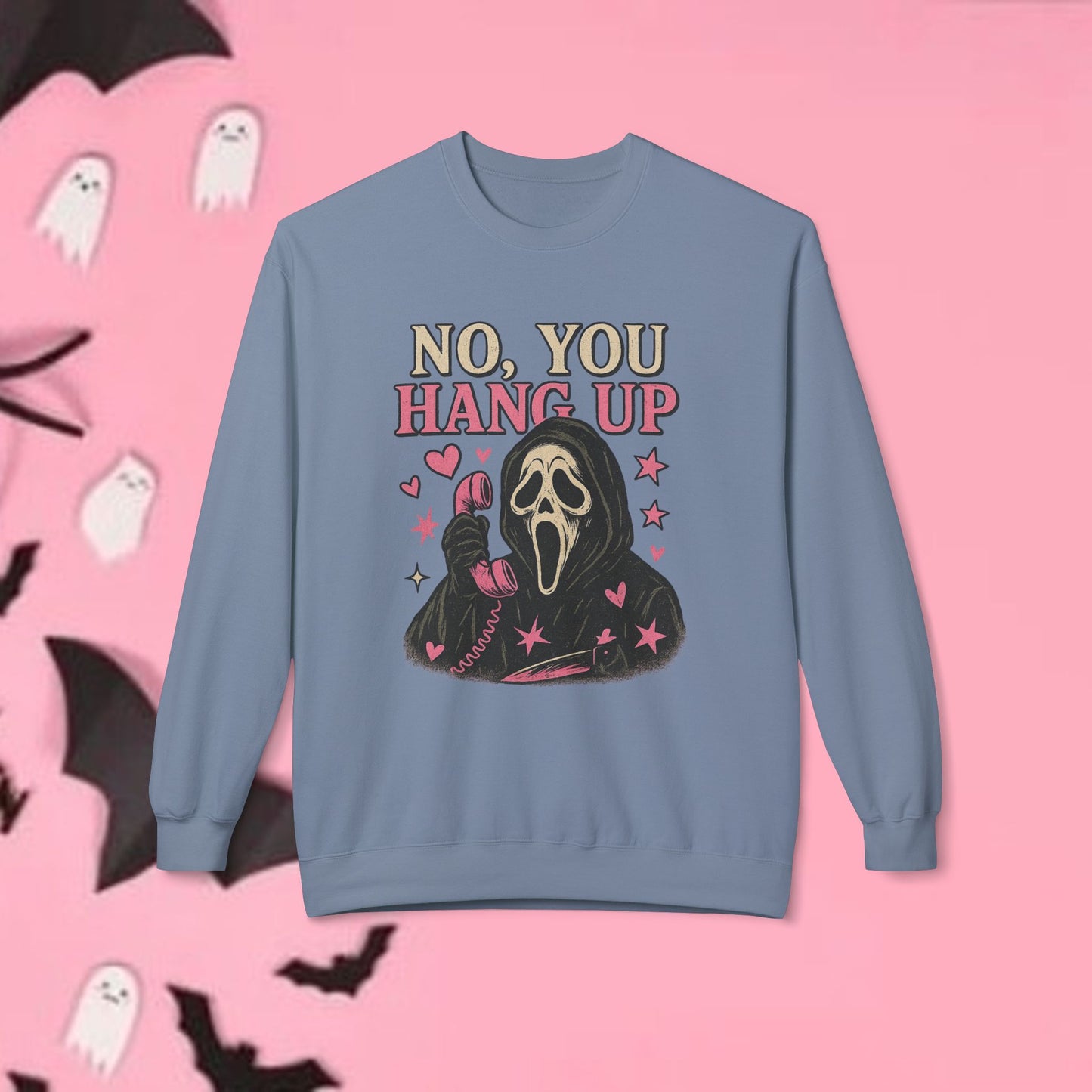 Ghost Face, Crewneck Sweatshirt, Halloween Sweater, Cozy Sweatshirt, Ghost Design, Unisex Pullover, Fun Fall Fashion
