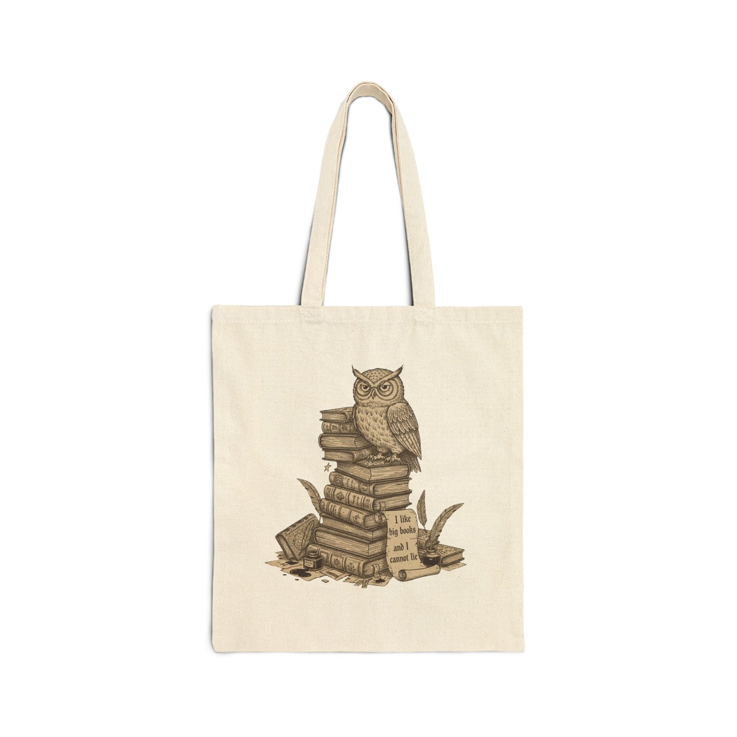 Literary Owl “ I like big books, and I cannot lie”  Tote Bag | Eco-Friendly Cotton Bag