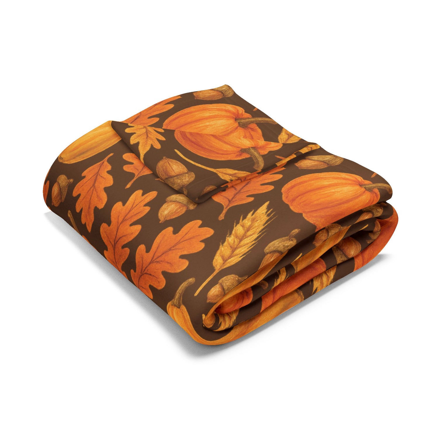 Cozy Autumn Fleece Blanket - Pumpkin and Gourd Design, Fall Decor, Halloween Gift, Warm Throw, Seasonal Home Accessory, Thanksgiving