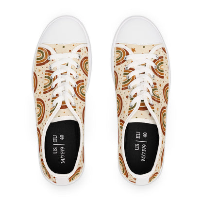 Rainbow Pattern Women's Low Top Sneakers, Trendy Casual Shoes, Colorful Footwear, Summer Fashion, Gift for Her